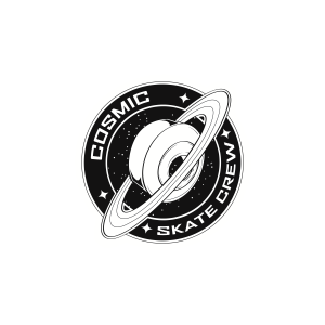 Black and White Mission Patch Sticker