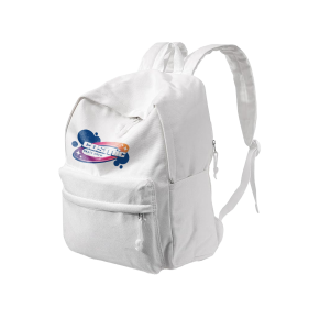 White Cosmic Skate Logo Backpack